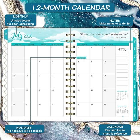 2024-2025 Planner-2024-2025 مخطط شهري أسبوعي من يوليو 2024 إلى يونيو 2025 ، المخطط الأكاديمي 2024-2025 مع ورق سميك ، جيب ، علامات التبويب ، 6.4 '× 8.5' '' in Saudi Arabia