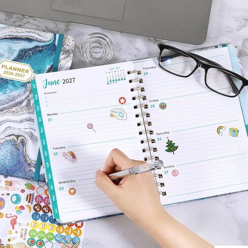2024-2025 Planner-2024-2025 مخطط شهري أسبوعي من يوليو 2024 إلى يونيو 2025 ، المخطط الأكاديمي 2024-2025 مع ورق سميك ، جيب ، علامات التبويب ، 6.4 '× 8.5' '' in Saudi Arabia