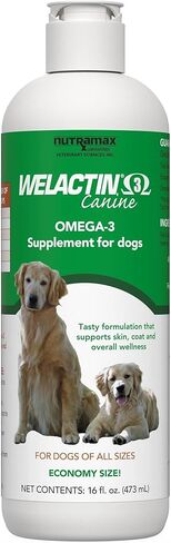 Nutramax welactin Omega -3 السمكة زيت السمك ومعطف المكملات الصحية السائل للكلاب - 16 أونصة in Kuwait