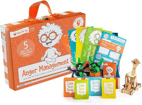 Open The Joy Anger Management Box – Emotional Regulation Kit for Kids with Calming Tools, DIY Crafts, and Stress Relief Activities, Perfect for Social-Emotional Learning and Mindfulness Practice in Kuwait