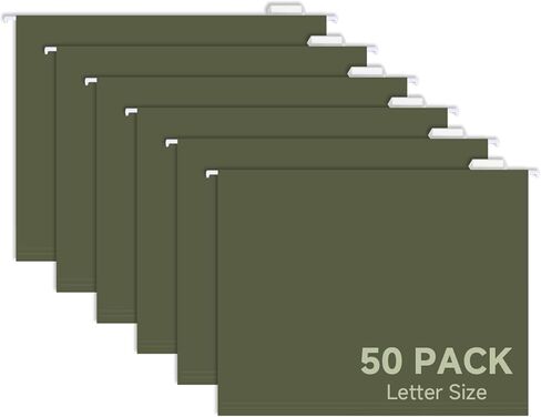 50pcs مجلدات ملفات تعليق زخرفية ، خزانة ملفات ، حجم حرف مع علامة تبويب قابلة للتعديل 1/5 متينة 12 لونًا ، 50 قطعة لكل صندوق ، لطيف ، لون ، وردي ، باستيل in Kuwait