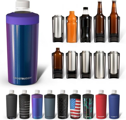 Universal Buddy XL Can Cooler by Frost Buddy - Fits 12-ounce, 16-ounce, 20-ounce, and 24-ounce Cans and Bottles - Keep Your Drinks Refreshingly Chilled for over 12 hours Emerald Elegance in Saudi Arabia