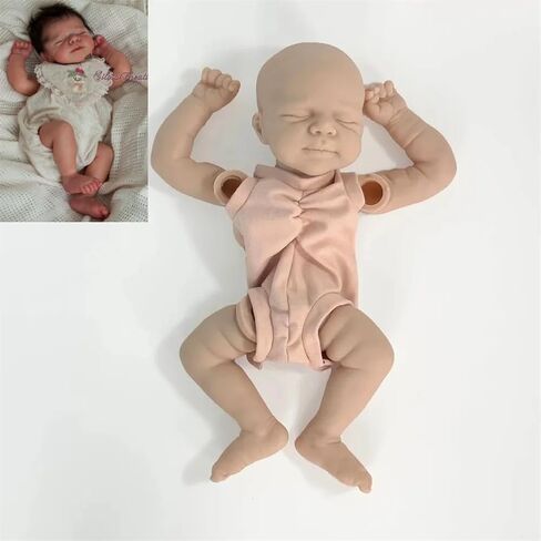 20inch Reborn Doll Kits Size Already Painted Lifelike Unpainted Unfinished Reborn Blank Kit DIY Molds (April) in Saudi Arabia