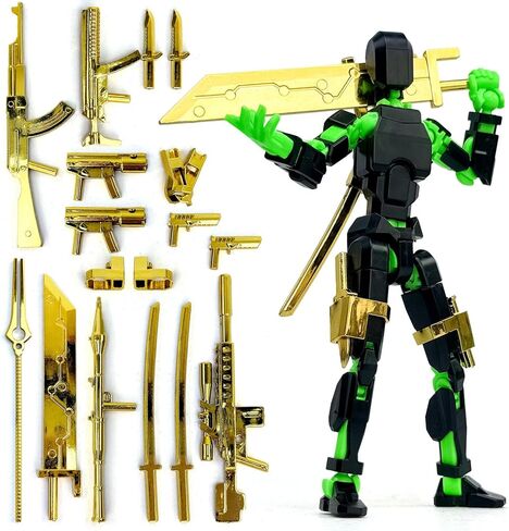 Already Assembled T13 Action Figure Accessories,Dummy 13 T13 Multi-Jointed Movable,for Collectors Desktop Decorations t-13 Movability 3D Printed Toys (Metallic Style) in Saudi Arabia