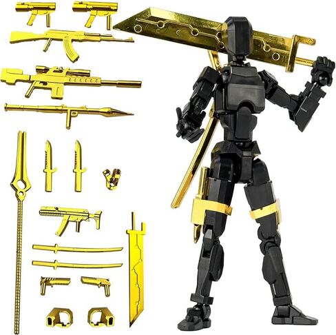 Already Assembled T13 Action Figure Accessories,Dummy 13 T13 Multi-Jointed Movable,for Collectors Desktop Decorations t-13 Movability 3D Printed Toys (Metallic Style) in Saudi Arabia