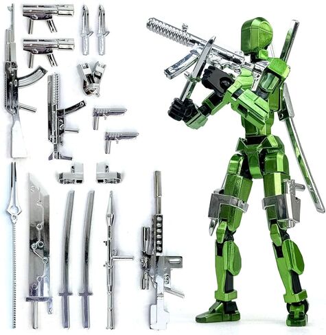 Already Assembled T13 Action Figure Accessories,Dummy 13 T13 Multi-Jointed Movable,for Collectors Desktop Decorations t-13 Movability 3D Printed Toys (Metallic Style) in Saudi Arabia