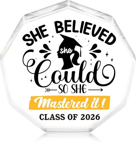 هدايا التخرج من درجة الماجستير في Waahome 2025 - اعتقدت أنها يمكن أن تتقن هدايا التخرج لابنتها النسائية الفتيات ، والفئة من 2025 التخرج من الماجستير ووزن الورق in Kuwait