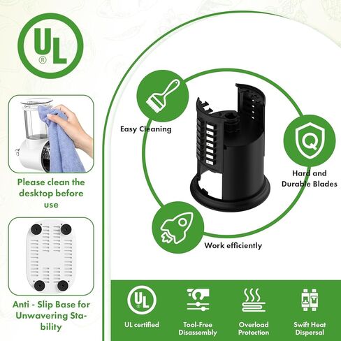 GVODE Slicer Shredder Attachment for Kitchenaid Stand Mixer, Cheese Grater Attachment for Kitchenaid with 5 Blades, Large Feed Chute Salad Maker for Kitchenaid Mixer Accessories in Kuwait