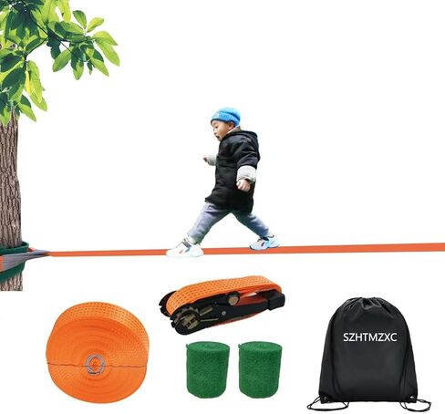 Zipline Kits for Backyard, 200FT Zip Line Kit for Kids and Adults Up to 350Lbs, Outdoor Playground Equipment (200FT) in Kuwait
