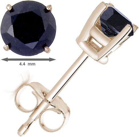 14k White Gold Black Diamond Stud Earrings (2cttw) in Saudi Arabia
