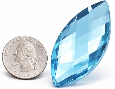 Allstarco 62x30mm Red Ruby H103 Large Flat Back Navette Acrylic Rhinestones Large Cosplay Gems Marquise Embelishments DIY Crafts - 2 Pieces in Kuwait