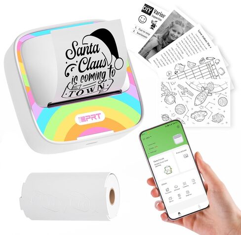 طابعات ملصق حرارية صغيرة محمولة ، طابعات Bluetooth Inkless مع ورقة ملصق 1 لفة ، آلة ملصقات للملاحظات ، المجلة ، DIY ، طباعة الملصقات ، متوافقة مع هواتف iOS و Android ، الوردي in Kuwait
