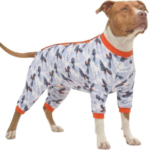 Lovinpet Big Dog Bodysuit Onesie لطيف ، كلب رعاية الجرح ، قميص مهدئ للحيوانات الأليفة ، Pittie Pajamas ، 4 مرخّرات كبيرة من الكلاب ، طباعة يونيكورن ، PJs ممتدة للكلاب ، كبيرة in Kuwait