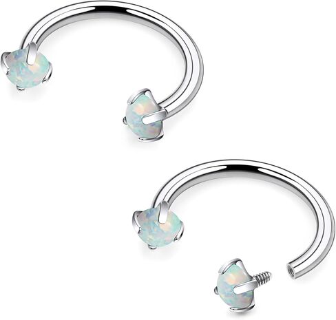 16G F136 التيتانيوم موضوع داخلي حدوة الحصان الحاجز الأنف الدائري ثقب المجوهرات الدائرية الحديد اللولب دافئ الزنمة روك Daith الغضروف القرط الشفاه الدائري ثقب المجوهرات للنساء الرجال أوبال in Kuwait