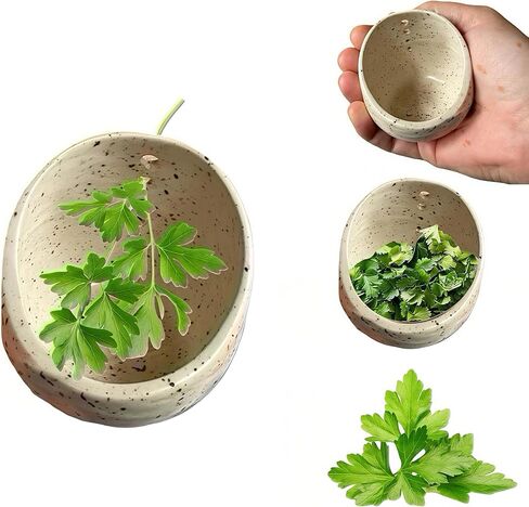 Pottery Herb Stripper Bowl – 4-Slot Herb Stripper for Kale, Herbs & Broccoli | Dishwasher-Safe, Ergonomic Design | Fast Leaf Removal, Space-Saving for Kitchens & RVs(Blue) in Kuwait