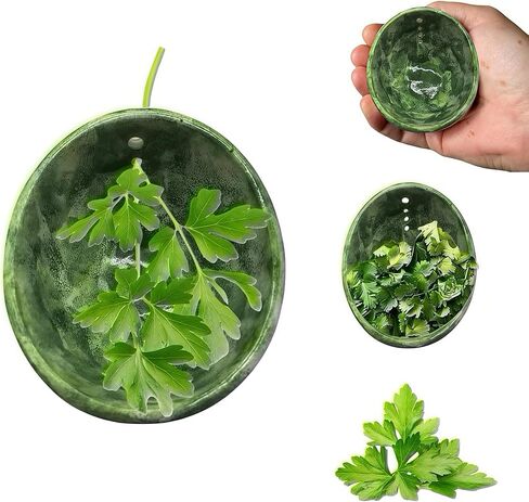 Pottery Herb Stripper Bowl – 4-Slot Herb Stripper for Kale, Herbs & Broccoli | Dishwasher-Safe, Ergonomic Design | Fast Leaf Removal, Space-Saving for Kitchens & RVs(Blue) in Kuwait