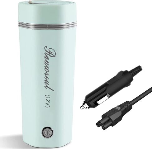DC 12V/24V Car Travel Electric Kettle, 400ml Car Heating Mug with Anti-Spill Lid, Leak-proof, 304 Stainless Steel Liner Portable Coffee Tea Cup Up to 100℃ Variable Temp Control Bottle in Saudi Arabia
