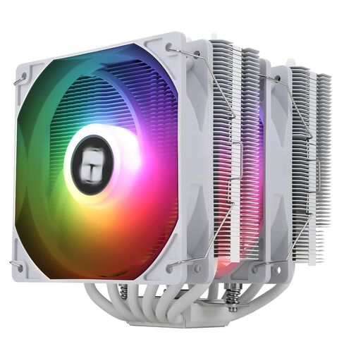 Peerless Assassin 120 White ARGB CPU Air Cooler,6 Heat Pipes,Dual TL-C12W-S PWM Fans,Aluminium Heatsink Cover,AGHP Technology,for AMD AM4 AM5/Intel LGA 1150/1151/1200/2011/1700,PC Cooler in Saudi Arabia