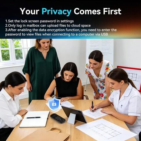 AI Voice Recorder, Digital Voice Recorder with Transcription & Summarize & Translation, 80GB Voice to Text Meeting Recorder and Transcriber, Support 134 Languages, AI Recorder Device for Lectures in Kuwait