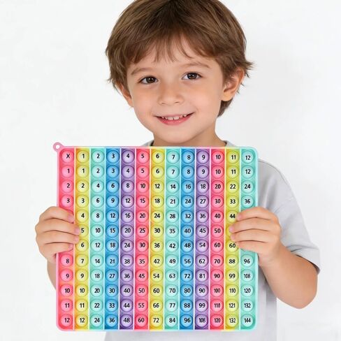 12 TABLE TABLE Learning Forkbook P00P Fidget Game 12x12 Game Math Games Digital Table Table ، Tidget Learning Game Toy تخفف من الإجهاد ، ويخلق عمليات الرياضيات المختلفة ، in Kuwait
