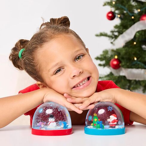 Creativity for Kids Make Your Own Holiday Snow Globes - Christmas Gifts and Crafts for Girls, Create 2 Snow Globes for Kids, Holiday Crafts for Kids Ages 6-8+, Christmas Activities for Kids in Kuwait