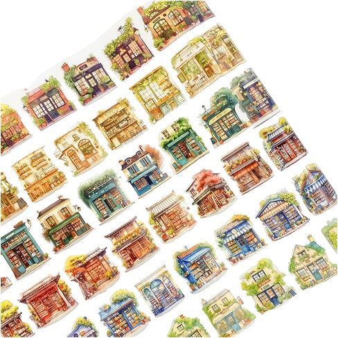 TIAMECH 6 Rolls Roaming in The Sea of Books Series PET Scrapbook Tapes, Bookshelf Corridor Old Book Decorative Tape Stickers for Junk Journaling, Scrapbooking Supplies, and Ephemera in Kuwait