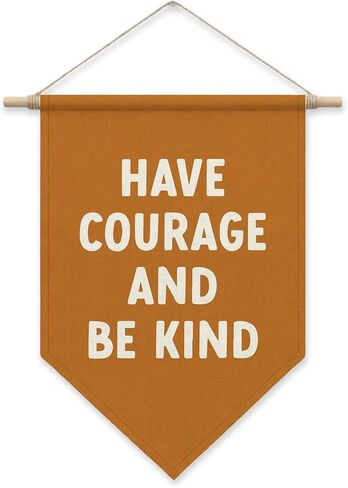 Inspirational Posters Hanger Frame, Have Courage and Be Kind Pennant Banner Flags, Nursery Decor, Motivational Canvas Wall Art, Birthday Gifts, Boho Bedroom Decor for Kids Room, Playroom in Kuwait