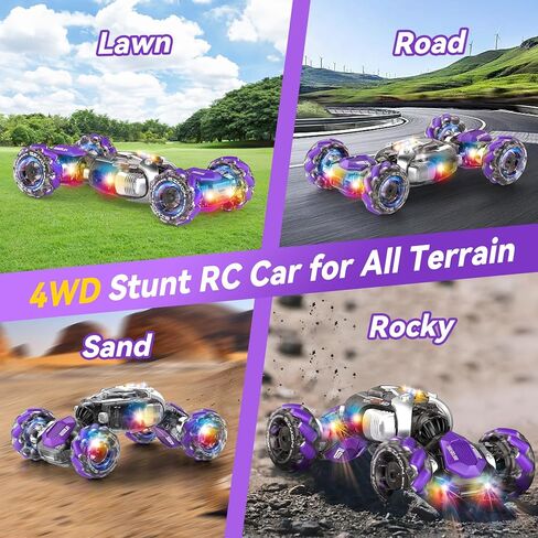 الإيماءات استشعار RC Stunt Car ، والسيارات التحكم عن بُعد ألعاب محول العمر 5-7 6-12 8 9 10 11 سنة فتيان ، ألعاب هدايا عيد ميلاد للأطفال ، 2.4 جيجا هرتز التحكم في اليد 360 درجة تدور in Kuwait