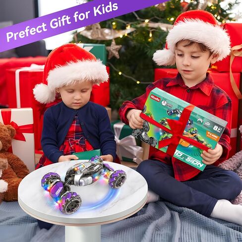 الإيماءات استشعار RC Stunt Car ، والسيارات التحكم عن بُعد ألعاب محول العمر 5-7 6-12 8 9 10 11 سنة فتيان ، ألعاب هدايا عيد ميلاد للأطفال ، 2.4 جيجا هرتز التحكم في اليد 360 درجة تدور in Kuwait