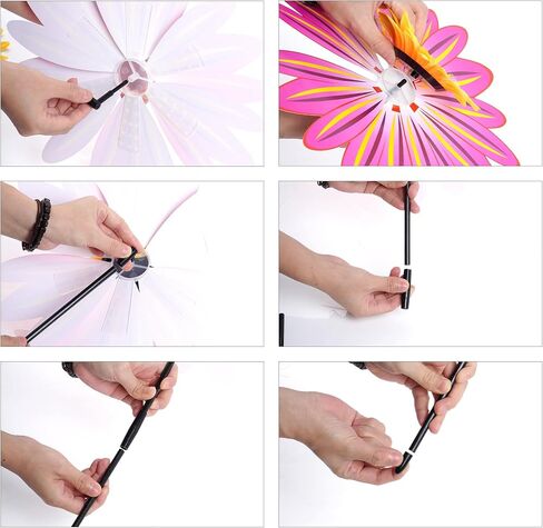 6pcs Sunflower Lawn Pinwheels Wind Spinners Large Windmill Pinwheel for Garden,Yard, Party Outdoor Decor (Sunflower Pinwheels) in Kuwait