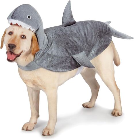 Casual Canine Casual Canine Shark Costume for Dogs, 16" Medium Black in Kuwait