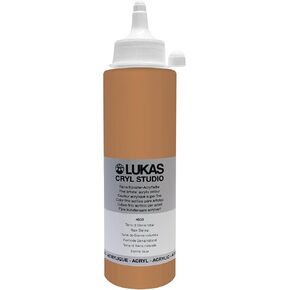 CRYL Studio Artists Paint High Pigment Concentration Paint - 250 ml Bottle - Raw Sienna in Kuwait