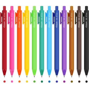أقلام الهلام الملونة Yisan ، أقلام نقاط الكرة القابلة للسحب ، نصيحة دقيقة 0.7 مم ، ألوان سريعة الجافة 12 ، الكتابة السلسة للتغلب على المجلات ، و 71044 ، 71044 in Kuwait