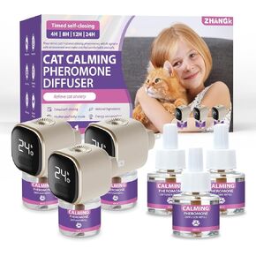 Cat Pheromones Calming Diffuser Refill 6 Pack Cat Calm Pheromones for Cats Refills Relieve Anxiety Stress Reduce Spraying Fighting 48ml/Bottle Fit All Common Diffusers Plug in in Kuwait