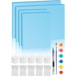 LuckyFoam 17x11x5 inch FR Foam Sheets 5 Inch Thick Polystyrene Rectangles XPS Foam Board Craft for Insulating DIY Modeling Art Supplies in Saudi Arabia