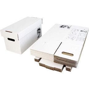 Durable Set of 5 - 7 inch Vinyl Record Storage Boxes - Sturdy Cardboard Construction with Removable Lid - Holds Up to 200 Records Each - Built Tough for Long-Term, Secure Archival Storage - #07BC09 in Kuwait