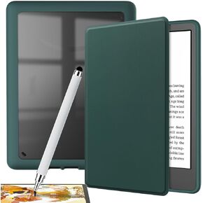 1* Case for 6.8" Inch Kindle Paperwhite+1* Stylus Pen-PU Leather Clear Back Smart Cover with Sleep/Wake Function for Kindle Paperwhite 11th and Signature Edition 2021 Generation (-Black) in Saudi Arabia