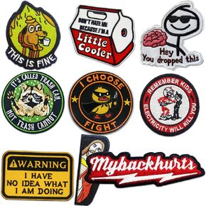 9pcs Funny Tactical Patches for Jackets, Funny Hook and Loop Tactical Embroidered Patches, Cute Animal Morale Patch, DIY Applique Accessories for Backpacks, Dog Harnesses, Army Vests, Bags, Hats in Kuwait