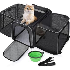 حامل القطط القابل للتوسيع من بيكوتي، حامل الحيوانات الأليفة المحمول والقابل للطي مع حزام الأمان، حاملات الكلاب للكلاب الصغيرة، رائع للاستخدام في الهواء الطلق، والمشي لمسافات طويلة، والتخييم in Kuwait