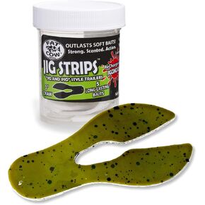 Fat Cow Jig Strips Craw Trailer 3" - 40X Stronger Than Soft Baits - 5 ct in Kuwait