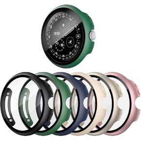 حافظة shenou لساعة Google Pixel 2 (جديد 2023)/ ساعة Google Pixel، [عبوة من 6 قطع] غطاء ممتص للصدمات صلب من البولي كربونات مع واقي شاشة من الزجاج المقسى لساعة Google Pixel 2/ ساعة Pixel 1 in Kuwait