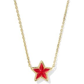 Kendra Scott Womens Cassidy Short Prendant Necklace Gold Red White Blue Star Inclusion Size One Size One in Kuwait