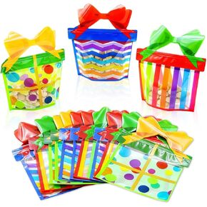 W Wintming 60pcs Butterfly Party Party Forms مع نافذة واضحة ومقبض - قفل الرمز البريدي يقف على رائحة الأكياس الصالحة لختم الهدايا (30) in Kuwait
