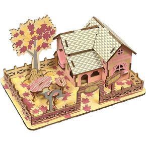 9 قطعة مجموعة أحذية خشبية ثلاثية الأبعاد للبالغين 3D الخشبية البيت الدماغ الدعائي اللغز DIY التجمع كوخ بناء طرازات طرازات طرازات طرازات السجل in Kuwait