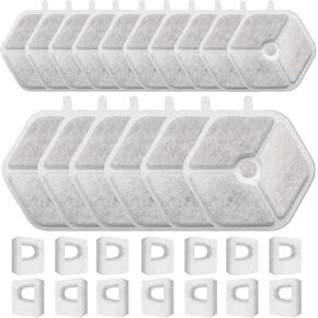 16 Pack Replacement Filters and 16pack Sponges for Smartoo 152oz/4.5L Wireless Cat Water Fountain, Pet Water Fountain Replacement Filter Fit for smartoo replacement filters in Saudi Arabia