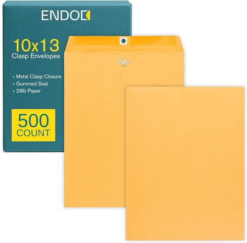 6x9 Clasp Envelopes – 500 Pack Brown Kraft Catalog Envelopes with Clasp Closure & Gummed Seal – 28lb Heavyweight Paper Mailing Manila Envelopes for Home, Office, Business, Legal, or School in Saudi Arabia