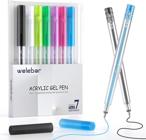 أقلام جل حبر بيضاء لـ Cricut Maker3/Maker/Explore 3/Air 2/Air، 7 عبوات أقلام متوسطة النقاط للرسم والحروف وإضافة الضوء in Kuwait
