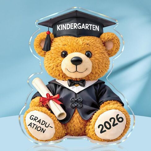 Pre K Graduation Gifts for Graduates Students Class of 2025 Acrylic Pre-K Graduation Gifts for Daughter Son Graduates Teddy Bear Animal Keepsake Paperweight Pre K Graduation Party Decorations in Kuwait