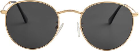 Kursan Small Round Metal Polarized Sunglasses for Men Women Mirrored Lens Classic Circle Sun Glasses in Kuwait