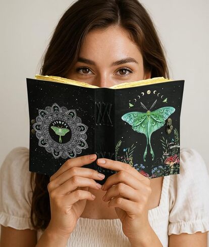 Kir-by Leather Journal - Cute Handmade Leather Notebook For Women & Men 200 Vintage Deckle Edge Paper Notebooks Sketchbook Retro Gifts (7x5 inches) (7x5 inch) in Kuwait